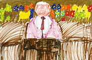 Child's drawing of President Monson