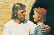 Painting of Jesus and young man