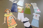 Paper dolls with clothing
