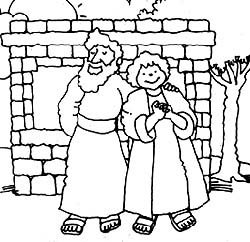 Coloring Page House Built On A Rock / House On The Rock Parable Of The