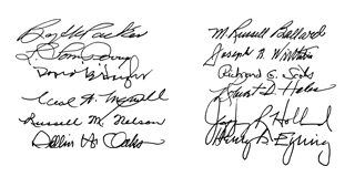 signatures of the twelve
